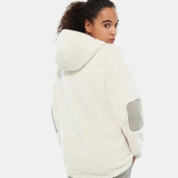 North Face Women's Cream & Tan Super Cozy Campshire Pullover Hoodie Size S/P - Picture 10 of 10